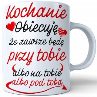 VALENTÍNSKY HRNČEK S POTLAČOU, BABÁČKA, SĽUBUJEM, ŽE BUDU VŽDY S VAMI